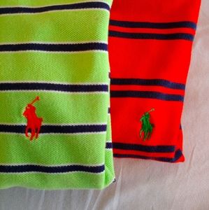 VTG Polo Ralph Lauren Lot Of 2 Striped Polos